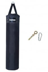 Desfabe Polydes 135x35 Cm Kolonlu Boks Kum Torbası Siyah+Askı Aparatı - 1