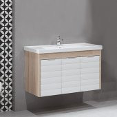 Turkuaz Frame Etajerli Lavabo 90x45 Cm-Denko Mostar 90 Alt Modül - 1