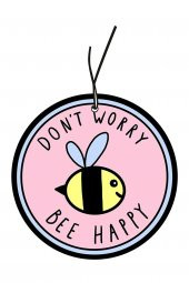Jethızında Tatlı Arı Dont Worry Bee Happy Tasarımlı Dekoratif Oto Kokusu Ve Aksesuarı - 1