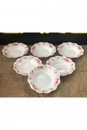 Porgold Opakl 20 cm Yemek Tabağı 6 Adet - Pembe, mor - 1