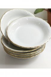 Porland Altın Yaldız Porselen Yemek Tabağı 16 cm 12li - 1