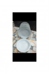 Porland Altın Yaldızlı Porselen Yemek Tabağı 6lı 19cm - 2