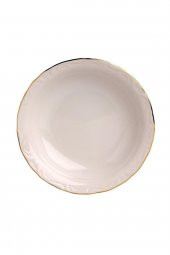 Porselen 12li Altın Yaldız 20 Cm Çukur Tabak Prl010 - 1