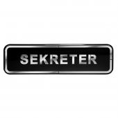 Abs Lüx Çift Katlı Yönlendirme Levhası Siyah-Gümüş Sekreter - 1