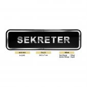 Abs Lüx Çift Katlı Yönlendirme Levhası Siyah-Gümüş Sekreter - 2