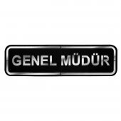 Abs Lüx Çift Katlı Yönlendirme Levhası Siyah-Gümüş Genel Müdür - 1