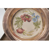 MARAŞ GÜLÜ ÇİRTİKLİ TABAK (BAKIR) thumbnail 3