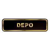 Abs Lüx Çift Katlı Yönlendirme Levhası Siyah-Altın Depo - 1