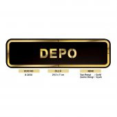 Abs Lüx Çift Katlı Yönlendirme Levhası Siyah-Altın Depo - 2