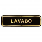 Abs Lüx Çift Katlı Yönlendirme Levhası Siyah-Altın Lavabo - 1