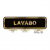 Abs Lüx Çift Katlı Yönlendirme Levhası Siyah-Altın Lavabo - 2