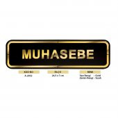 Abs Lüx Çift Katlı Yönlendirme Levhası Siyah-Altın Muhasebe - 2