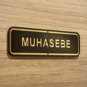 Abs Lüx Çift Katlı Yönlendirme Levhası Siyah-Altın Muhasebe - 4