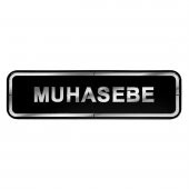 Abs Lüx Çift Katlı Yönlendirme Levhası Siyah-Gümüş Muhasebe - 1