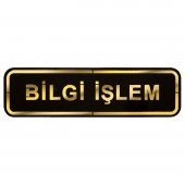 Abs Lüx Çift Katlı Yönlendirme Levhası Siyah-Altın Bilgi İşlem - 1