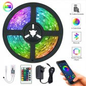 DailyTech 5m LED şerit Bluetooth RGB Uzaktan Kumandalı - 2