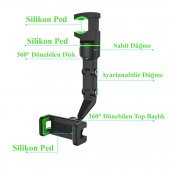 DailyTech Araç İçi Evrensel Dikiz Ayna Telefon Tutucu - 5