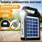 DailyTech Taşınabilir USB Şarjlı Solar Güneş Enerjili Kamp Feneri Powerbank - 5