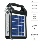 DailyTech Taşınabilir USB Şarjlı Solar Güneş Enerjili Kamp Feneri Powerbank - 11