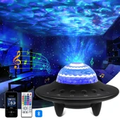 DailyTech Starry Galaxy Projektör Hoparlör Bluetooth UFO Gece Lambası - 2