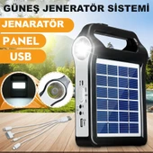 DailyTech Taşınabilir USB Şarjlı Solar Güneş Enerjili Kamp Feneri Powerbank - 5