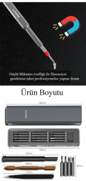 DailyTech 46 in 1 Hassas Manyetik Tornavida Seti Telefon PC Tamir Kiti - 9