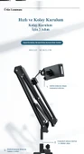 DailyTech 360 Derece Uzun Kol Tablet Telefon Tutucu Stand Stant - 7
