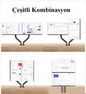 North Bayou NB F195A Çift Kol Amortisörlü Monitör Tutucu Stand 22-32" - 3