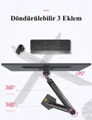 North Bayou NB F195A Çift Kol Amortisörlü Monitör Tutucu Stand 22-32" - 6
