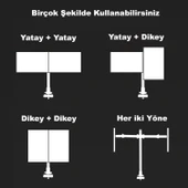 DailyTech Masaüstü Ayarlanabilir 14-32” Çift Kol Monitör Tutucu thumbnail 6