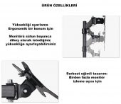 DailyTech Masaüstü Ayarlanabilir 14-32” Çift Kol Monitör Tutucu - 3