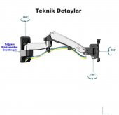 North Bayou NB F300 Ergonomik Duvar LED TV Monitör Tutucu - 11