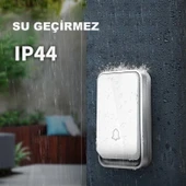 DailyTech Su Geçirmez Kablosuz Pil Gerektirmeyen Kapı Zili - 5