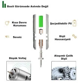 DailyTech Mini Taşınabilir Tornavida Akülü Şarjlı Elektrikli - 9