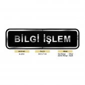 Abs Lüx Çift Katlı Yönlendirme Levhası Siyah-Gümüş Bilgi İşlem - 2