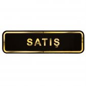 Abs Lüx Çift Katlı Yönlendirme Levhası Siyah-Altın Satış - 1