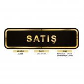 Abs Lüx Çift Katlı Yönlendirme Levhası Siyah-Altın Satış - 2