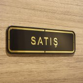 Abs Lüx Çift Katlı Yönlendirme Levhası Siyah-Altın Satış - 4