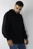 Cazador 22KCEEO05047 Erkek Siyah Kapüşonlu Sweat thumbnail 2