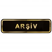 Abs Lüx Çift Katlı Yönlendirme Levhası Siyah-Altın Arşiv - 1