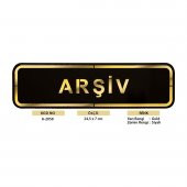 Abs Lüx Çift Katlı Yönlendirme Levhası Siyah-Altın Arşiv - 2