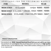 Mercedes  W124,S124,C124 için Sunroof Halatı - 7