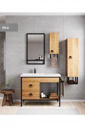 Denko Dila 100 cm MDF Banyo Dolabı Takımı ve Boy Dolabı - 2