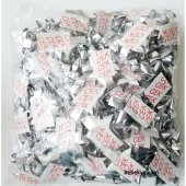 100 lü Hediye Paketi İçin Kendinden Yapışkanlı Metalik Gümüş Lame Silver Fiyonk Hediye Süsü - 1