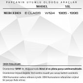 Mercedes E Class W124 için Sunroof Su Oluğu - 2