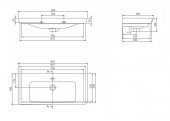 Turkuaz Cerastyle Porto Etajer Uyumlu Lavabo 85x38 cm - 2