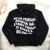 Oversize Dear Person Behind Me Kapşonlu Sweatshirt M/L Beden - 2