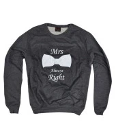 MRS ALWAYS RIGHT Baskılı Sweatshirt  FÜME S - 1