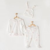 Andywawa AC23329 Squırrels İn The Forest 3Lü Bebek Takım Pink - 1