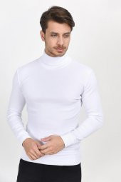 ERKEK SLİM FİT TAM BALIKÇI YAKA BATTAL UZUN KOLLU PENYE SWEAT - 5